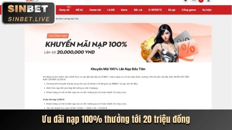Ưu đãi chào mừng bắn cá